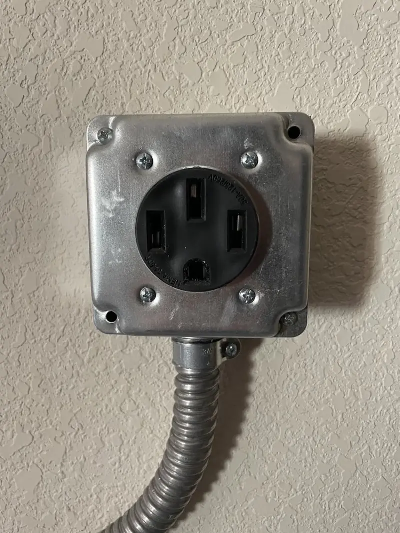 NEMA 14-50 outlet installed for Electrical Panel Upgrade in Landen
